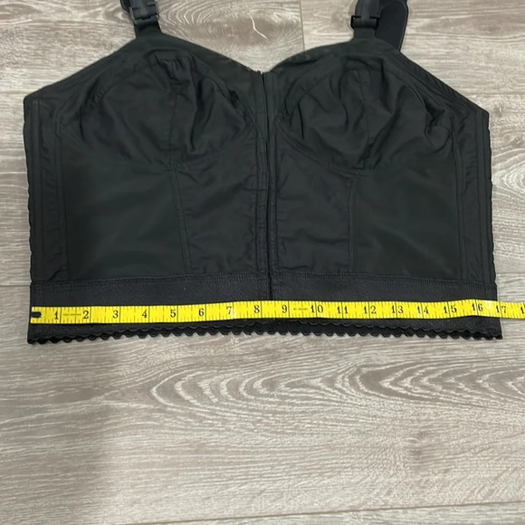 Exquisite Form Fully Front Close Longline Posture Bra Style 5107530 Black 44C - Picture 6 of 15